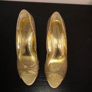 Rampage Risqué Gold heeled Shoe Sz 11M